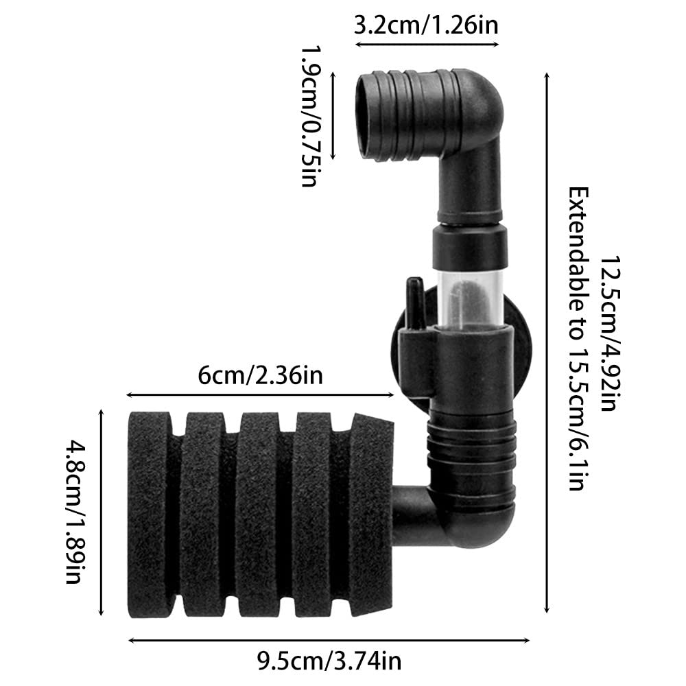 Mioyoow Sponge Filter, Aquarium Single Sponge Filter For Aquarium Fish Tank Freshwater