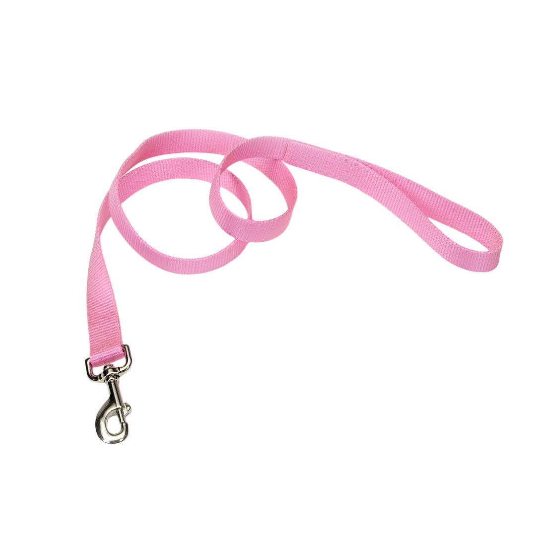 Coastal Pet Single-Ply Dog Leash - Sturdy Pet Leash - Comfortable & Stylish - Resists Fraying - Vibrant & Fade-Resistant Color - Pink Bright, 3/4' X 6'