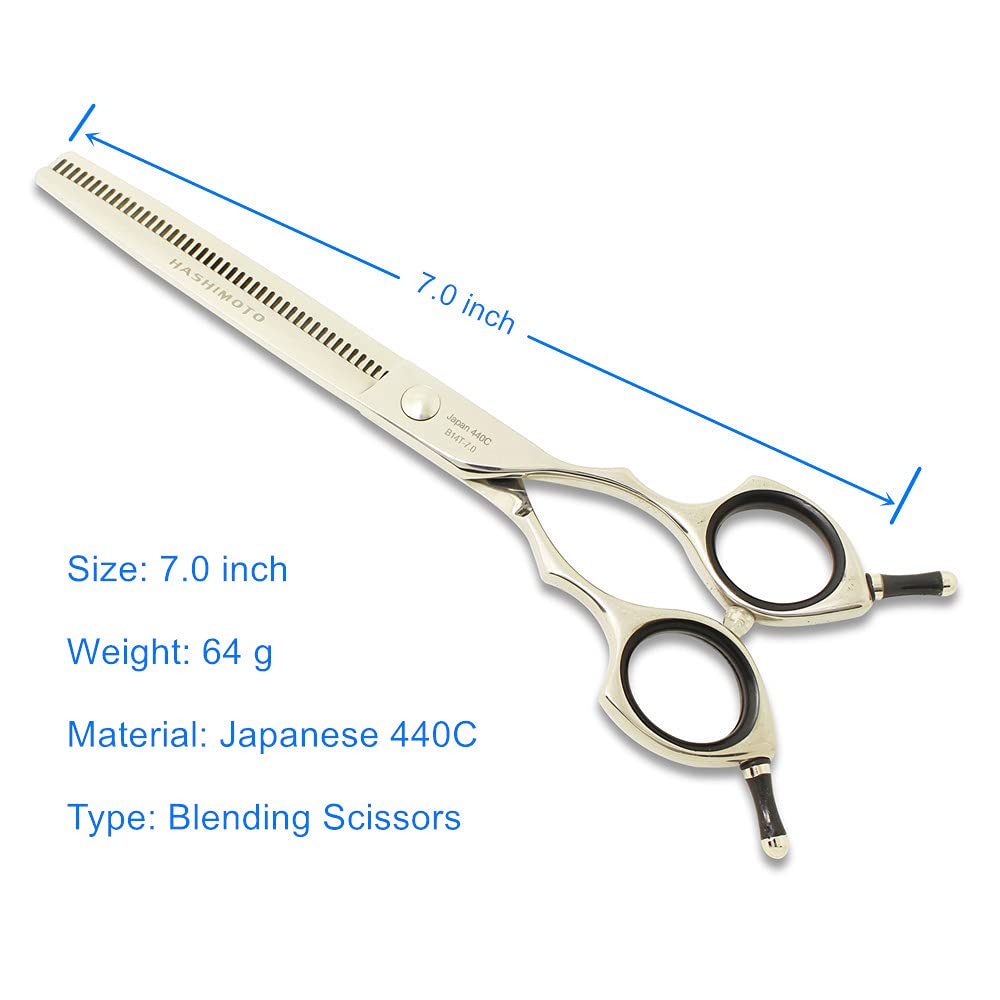 Hashimoto Dog Blending Shears,Dog Texturizing Scissors,Cat Blender,45 Teeth,7.0 Inch,Light Weight.