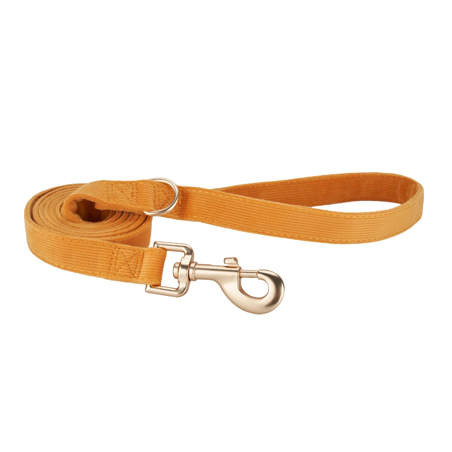 Ewinoom Soft Cotton Dog Leash, 5 Ft Heavy Duty Corduroy Dog Leashes With Gold Metal Hook For Small Medium Large Dogs,Small,Orang