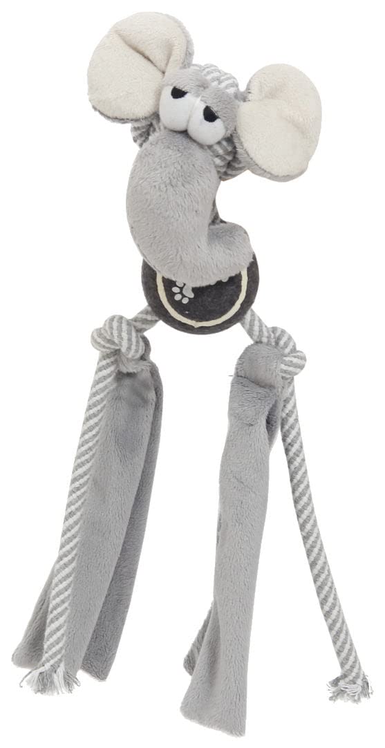 Pet Life  'Tennis Pawl' Rope Squeaker And Crinkle Tennis Dog Toy(D0102Haxi5A.)