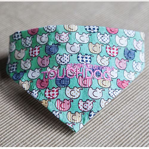 Touchdog  Bad-to-the-Bone Elephant Patterned Fashionable hook and loop Bandana(D0102HAXSS7.)