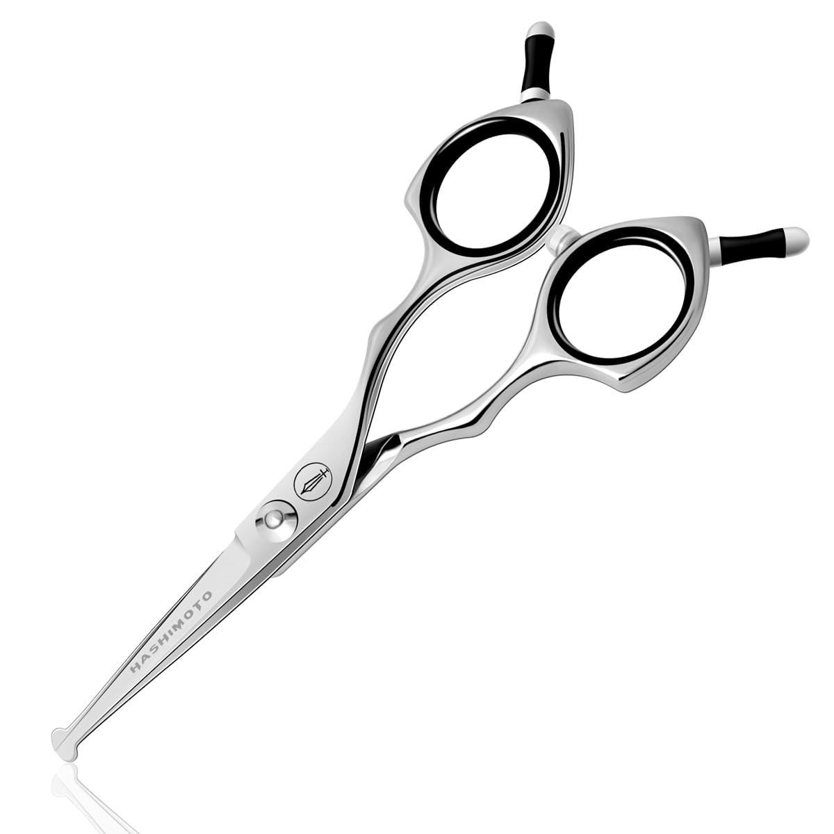 Hashimoto Small Dog Grooming Scissors With Rounded Tips, 5.0 Inch, Straight Blade With Micro-Serrated, Designed For Trimming Aro