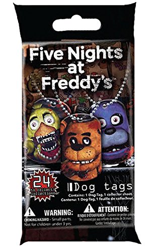 Five Nights at Freddy's Dog Tags Necklace Mystery Pack - 3 Random Metal Necklaces, Multicolor