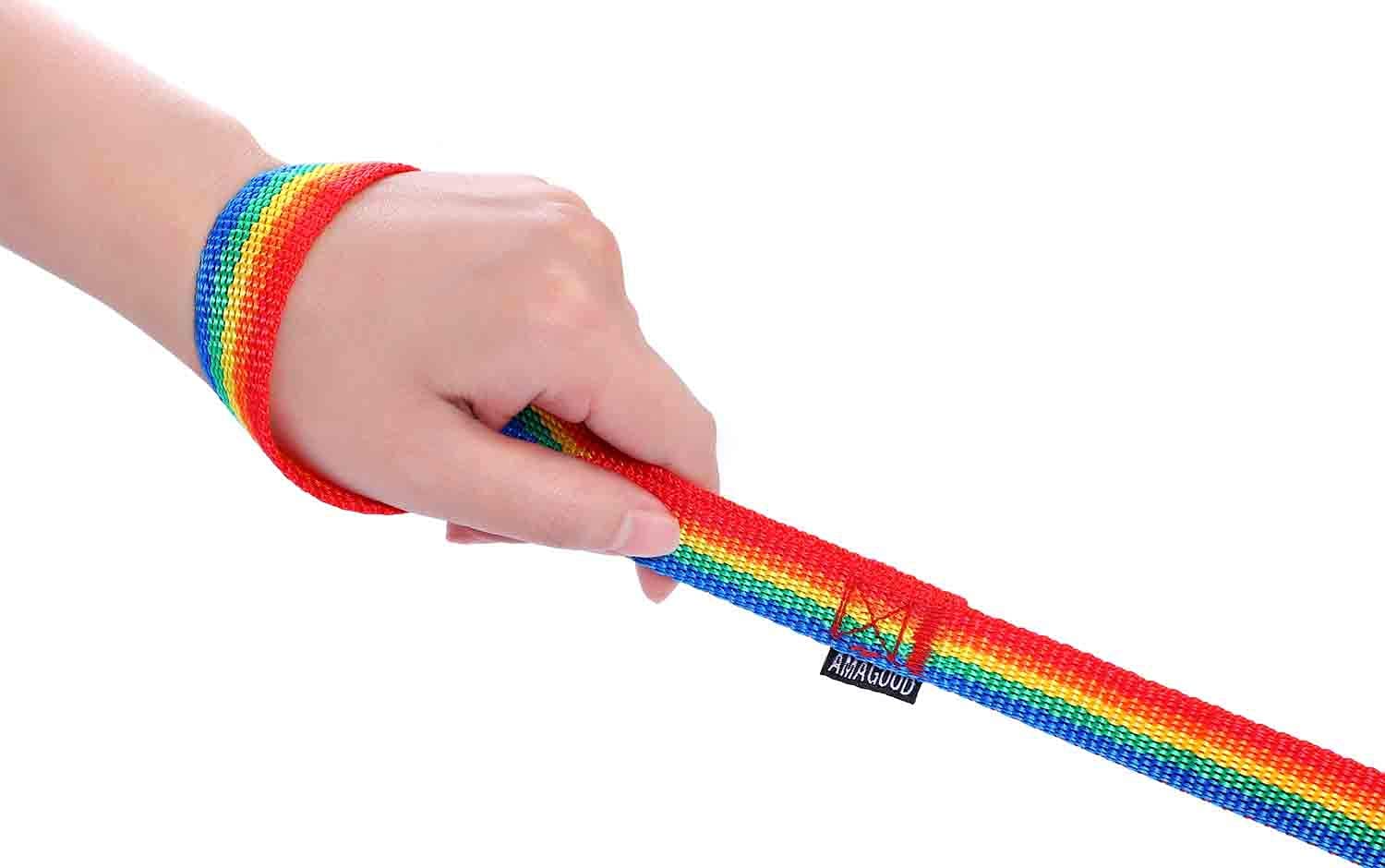 Amagood Dog/Puppy Obedience Recall Training Agility Lead-15 Ft 20 Ft 30 Ft 50 Ft Long Leash-For Dog Training,Recall,Play,Safety,Camping (50Feet, Rainbow)