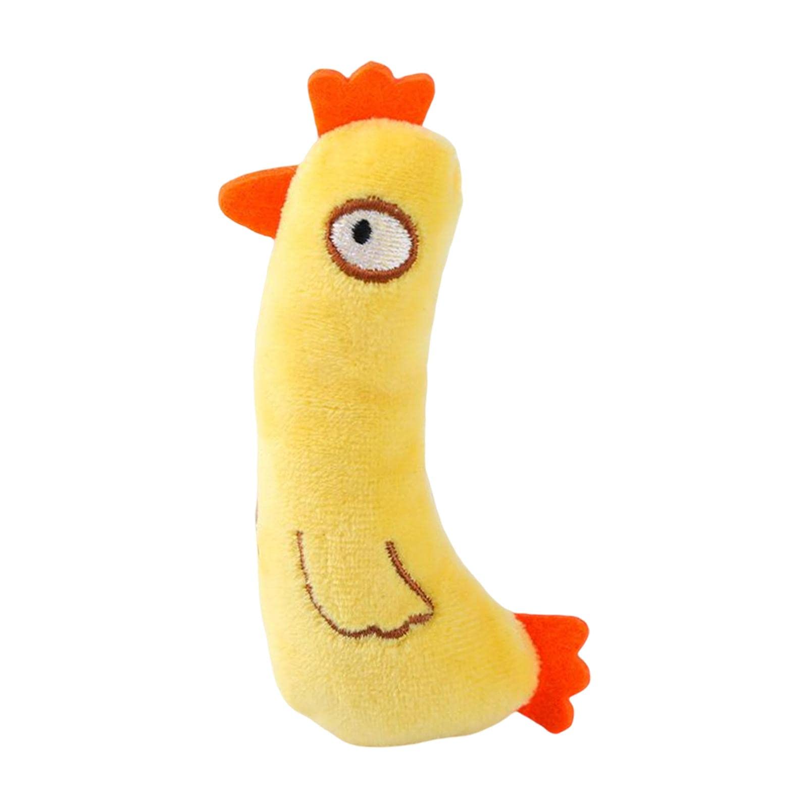 Heavenglow Cat Catnip Toy Gift Kitten Interactive Plush Toy Bite Resistant Chewing Toy Yellowchicken 12.5Cm