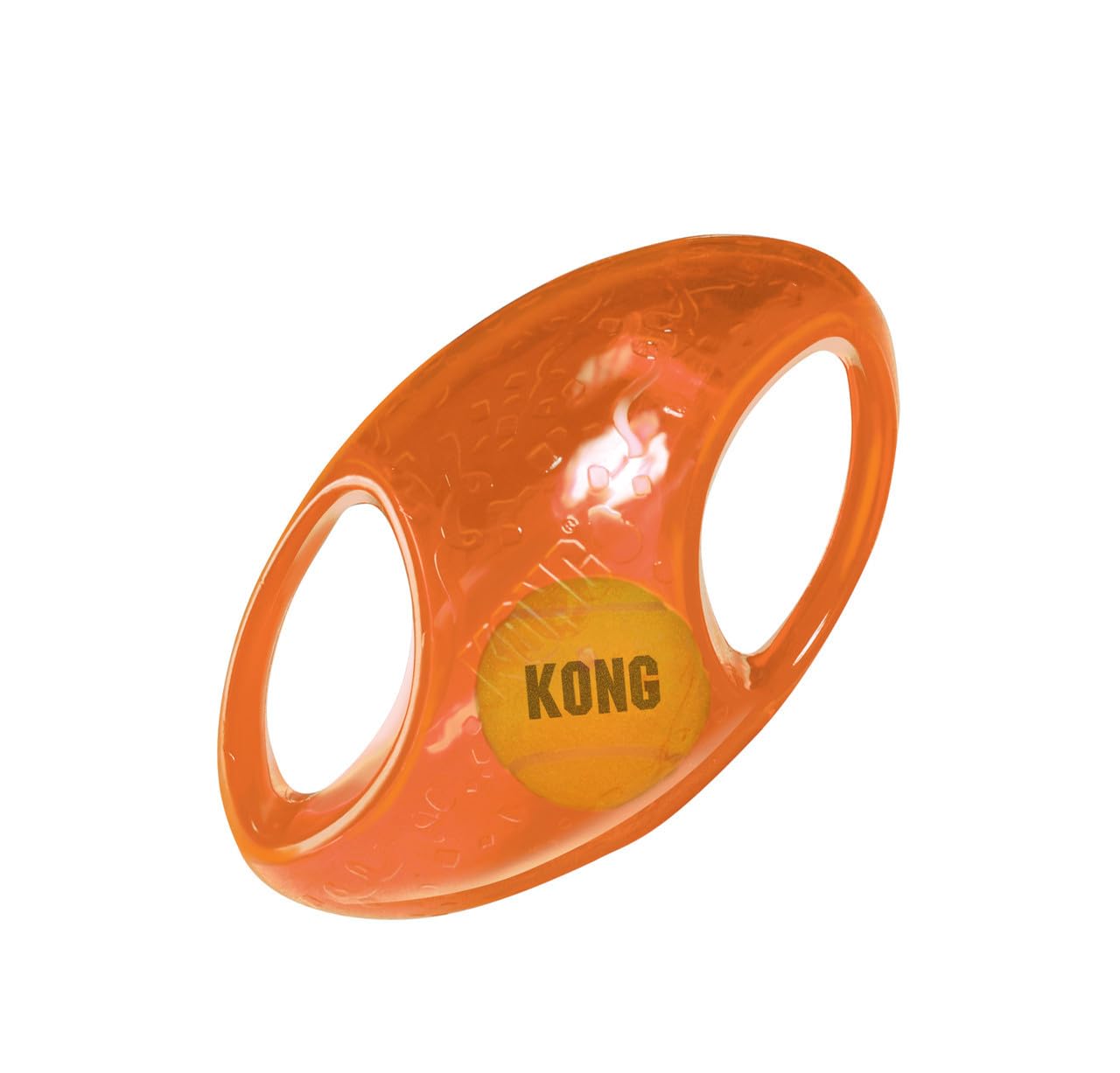 KONG Jumbler Football - Interactive Dog Toy for Dog & Puppy Playtime - Fetch Toy with Tennis Ball - Dog Supplies for Engaging Pl