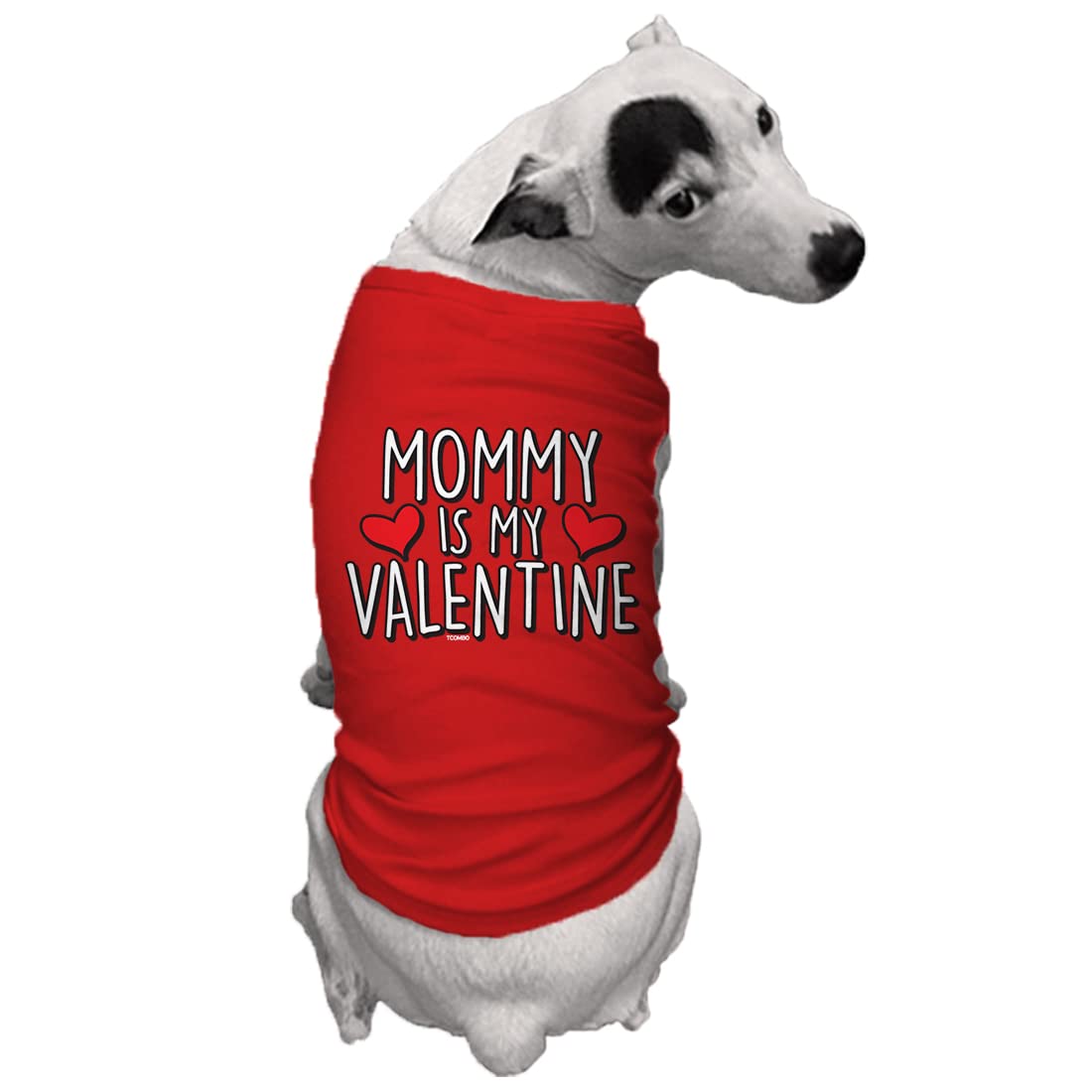 Tcombo Mommy Is My Valentine Dog Shirt (Red, Medium)