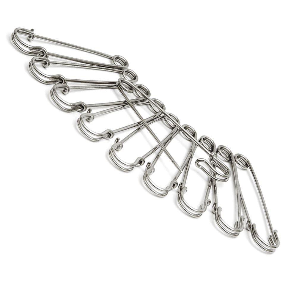 Jeffers Horse Blanket Pins - Heavy Duty Nickel Plated Safety Pins, Pack Of 10 For Horse Blankets, Turnout Sheets, Stable, Tack, 