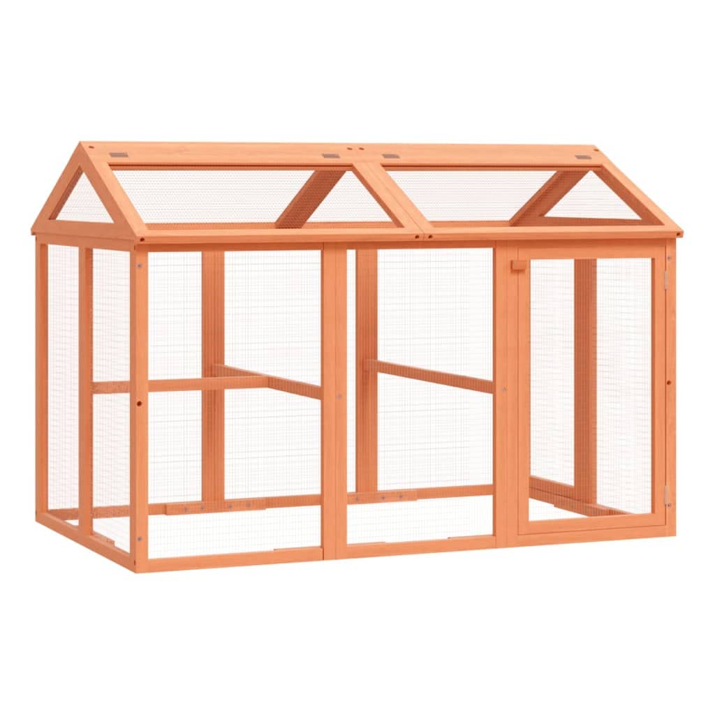 Vidaxl Small Animal House/Rabbit Hutch With Pine Wood And Wire Mesh - 55.5' L X 37' W X 40.9' H