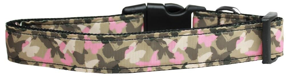 Pet Dog & Cat Nylon Collar or Leash, &quot;Camo Butterflies&quot; XS Collar