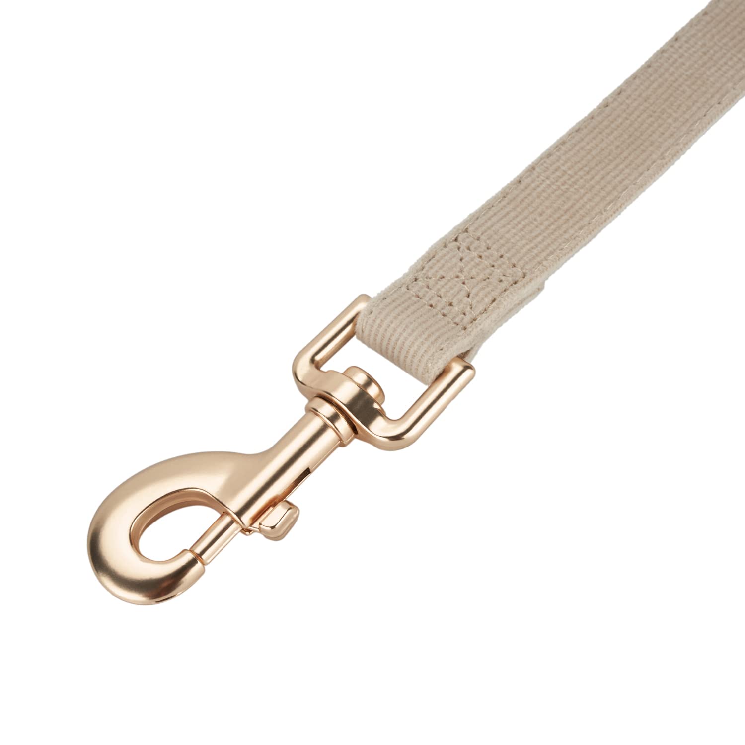 Ewinoom Soft Cotton Dog Leash, 5 Ft Heavy Duty Corduroy Dog Leashes With Gold Metal Hook For Small Medium Large Dogs,Medium,Whit