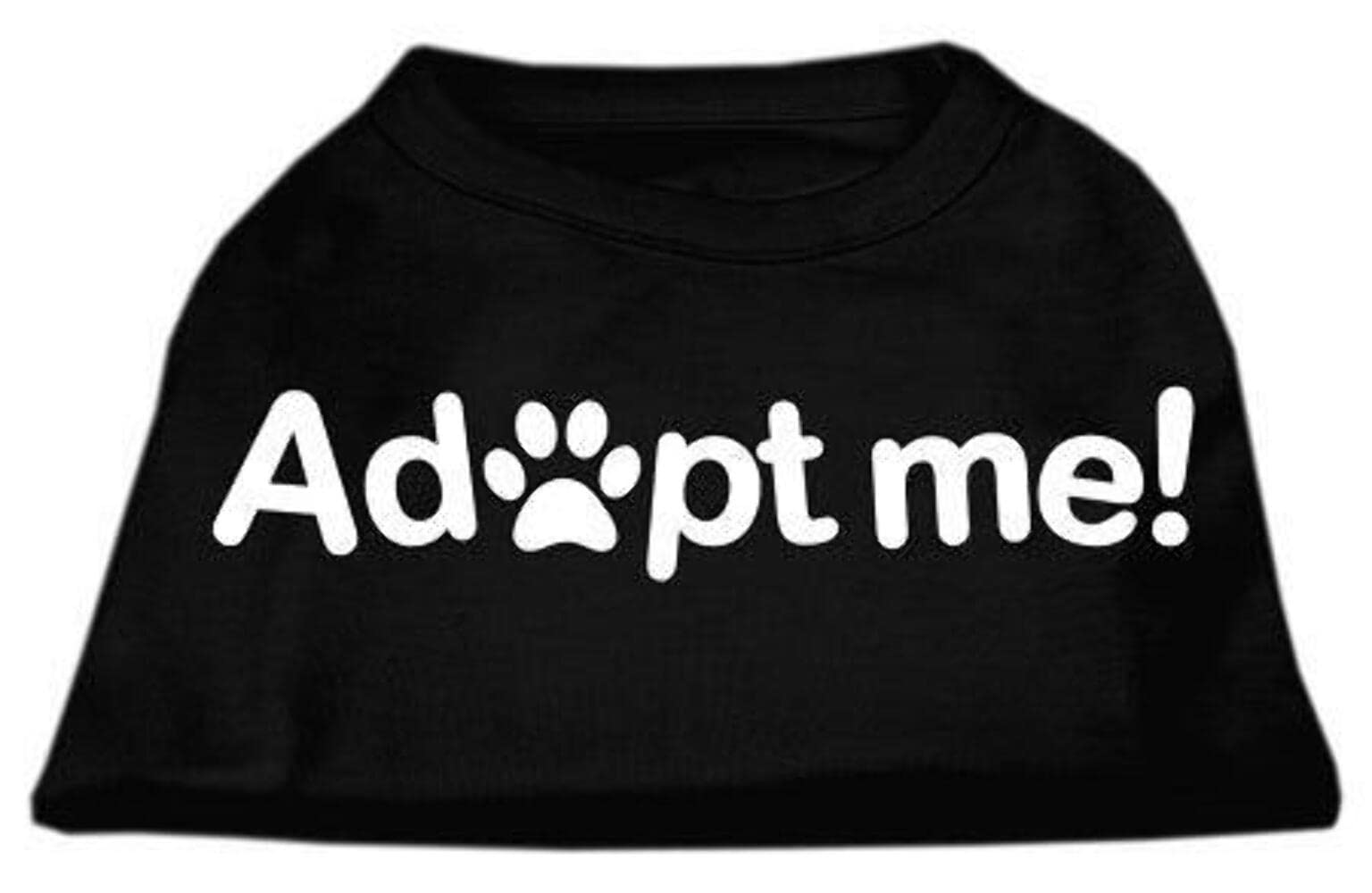 Pet Dog & Cat Shirt Screen Printed, &quot;Adopt Me&quot; Orange SM (3-6 lbs.)