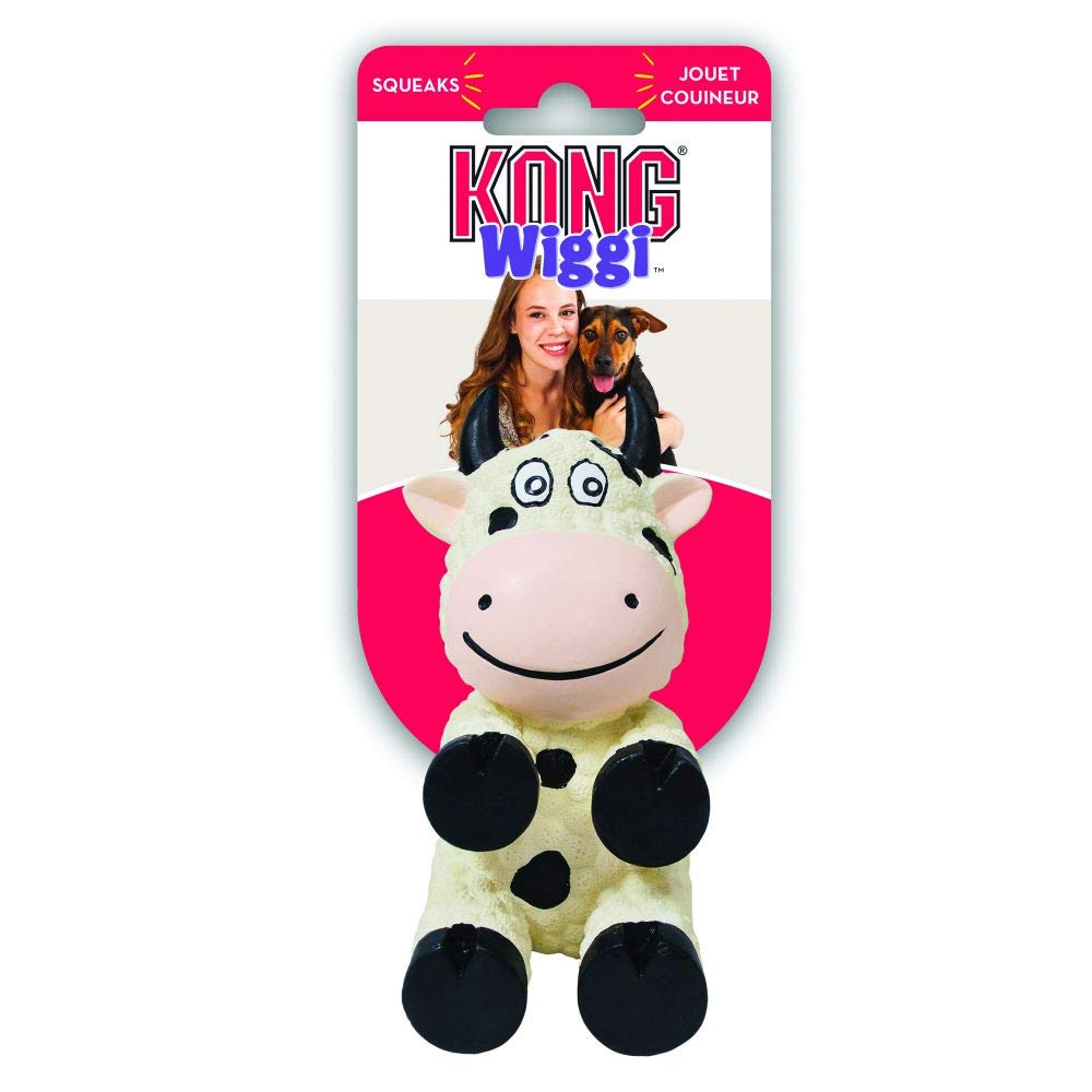Pettix Wiggi Cow Dog Toy, Small