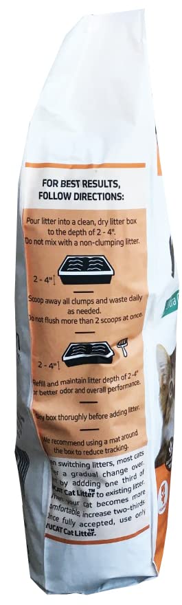 Yucat Ultra Clumping All Natural Cat Litter 4.4 Lb Bag - Biodegradable & Flushable Ultra Light Low Density Litter For Cats