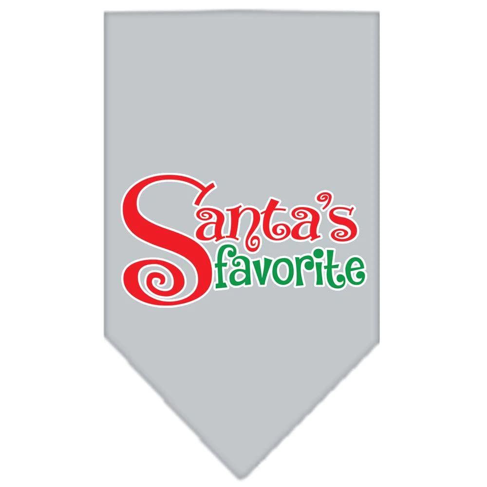 Mirage Pet Products Santa's Favorite Screen Print Pet Bandana, Large, Navy