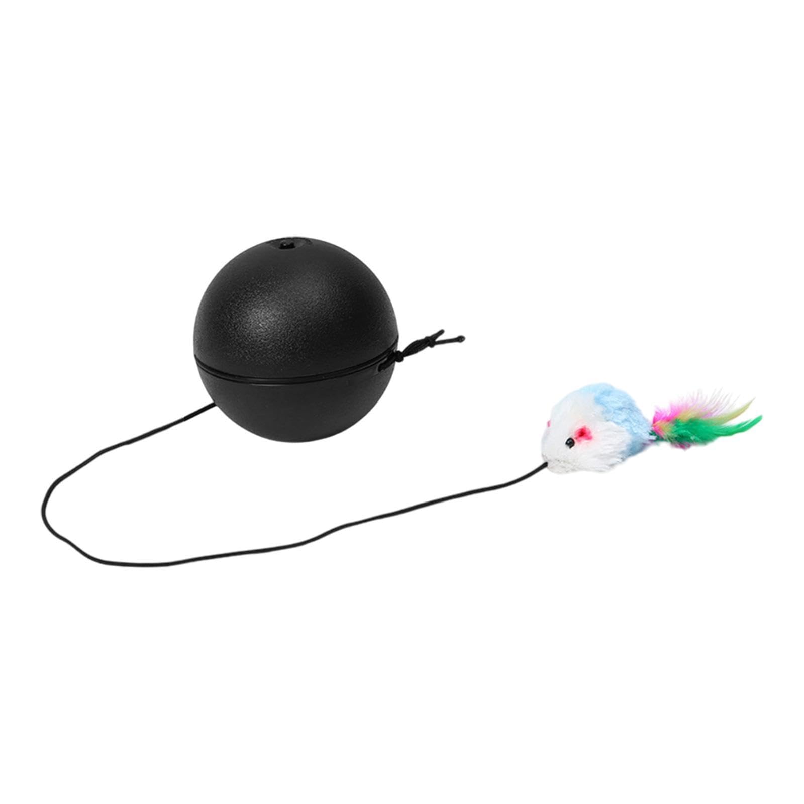 Ujeavette Automatic Rolling Interactive Ball Toys Avoidance Cat Ball For Training Gift Black