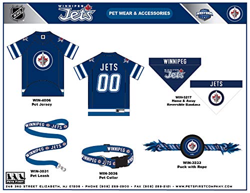 Pets First Nhl Winnipeg Jets Dog & Cat Bandana, Large/X-Large. Officially Licensed, Reversible, Game Day, Birthday, Tailgating,