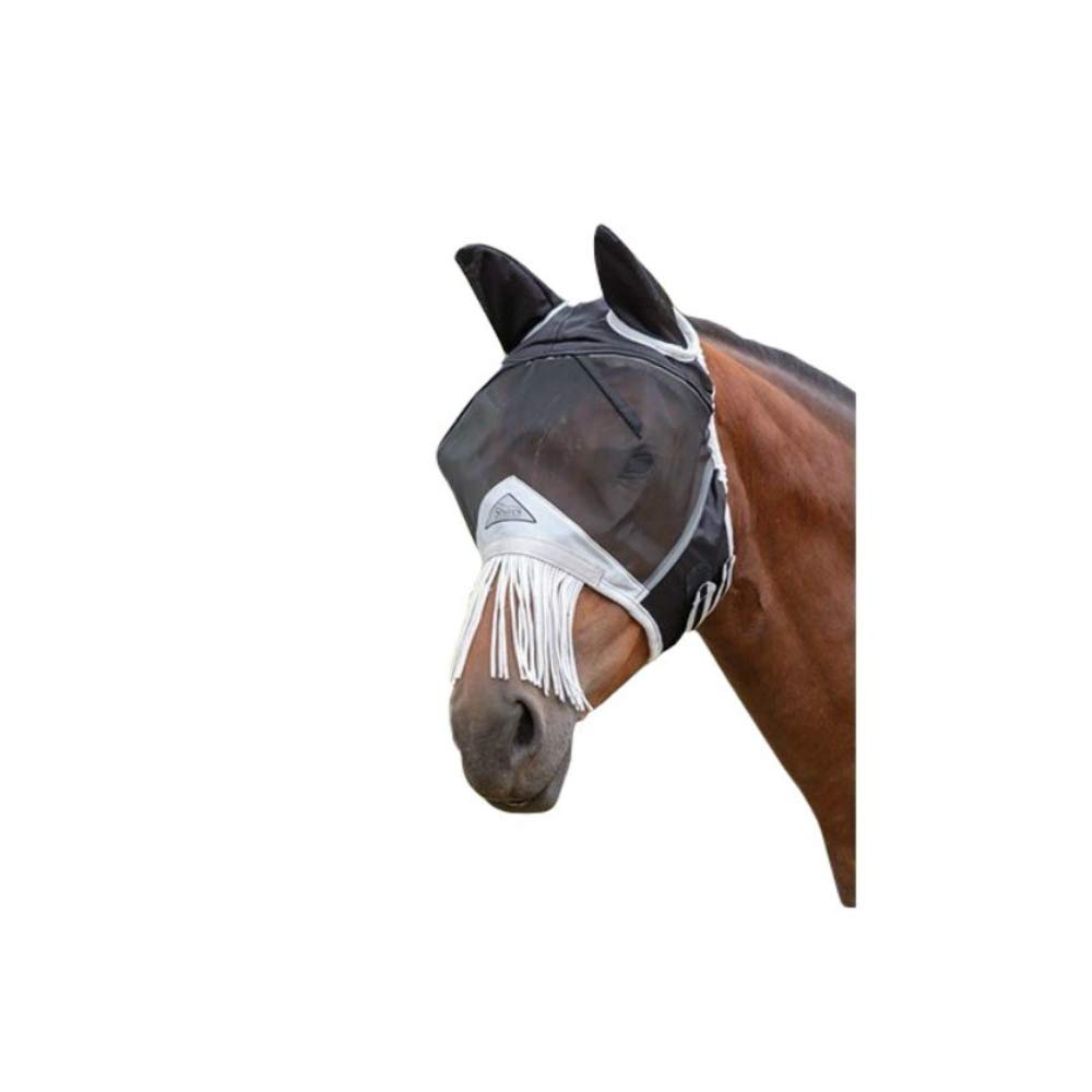 FINE MESH Fly MASK with Nose Fringe (Cob, Black)