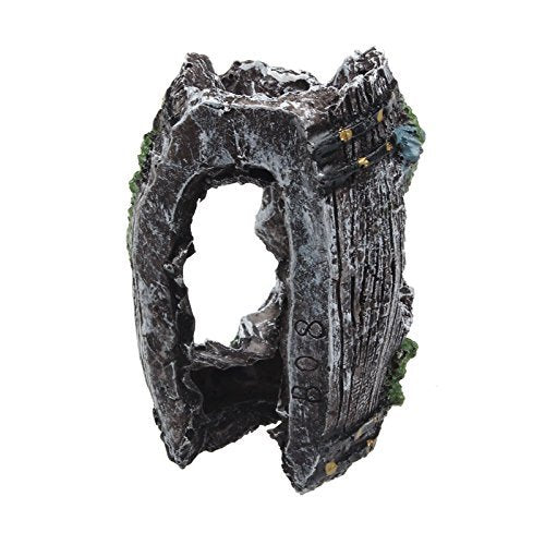 Superdream Fish Tank Aquarium Cave Resin Broken Barrel Ornament Landscape Decor