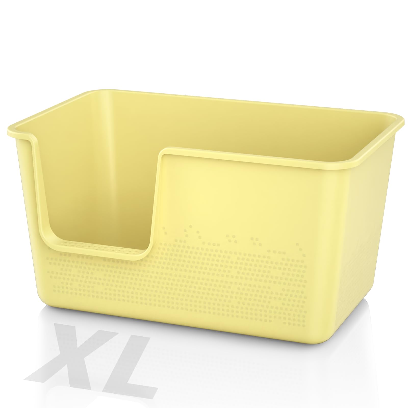 High Sided Extra Large Cat Litter Box - 24.8'' L X 11.4'' W X 13.0'' H, Xl Jumbo Kitty Litter Box For Big Cats, Tool-Free Assemb