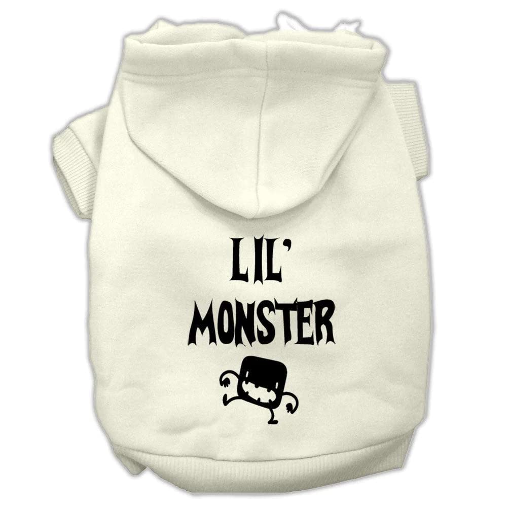 Mirage Pet Products 14&quot; Lil Monster Screen Print Pet Hoodie, Large, Purple