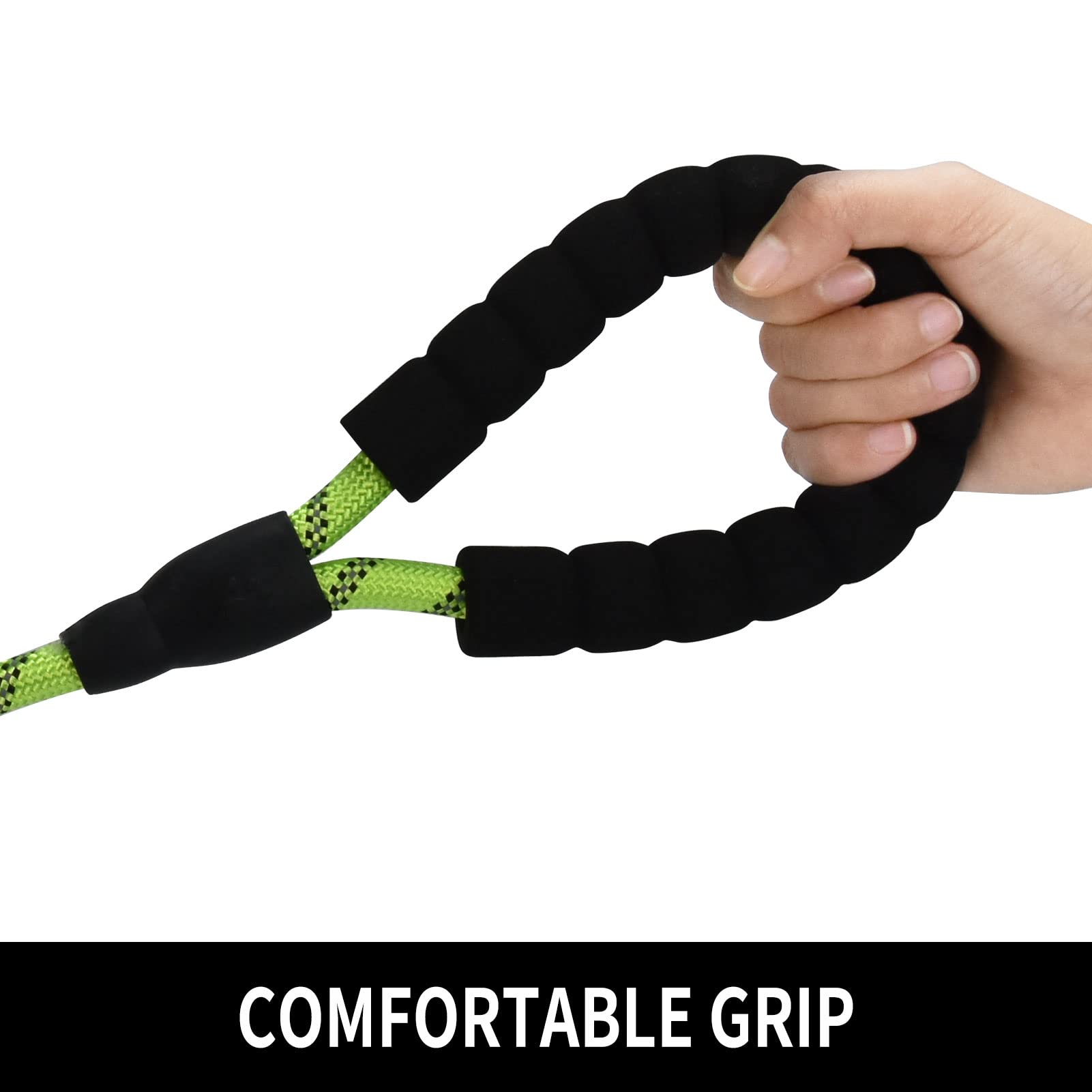 Panykoo 5/6 Ft Strong Pet Dog Leash With Soft Padded Handle,Highly Reflective Rope For Night Walking,360-Degree Rotating Metal B