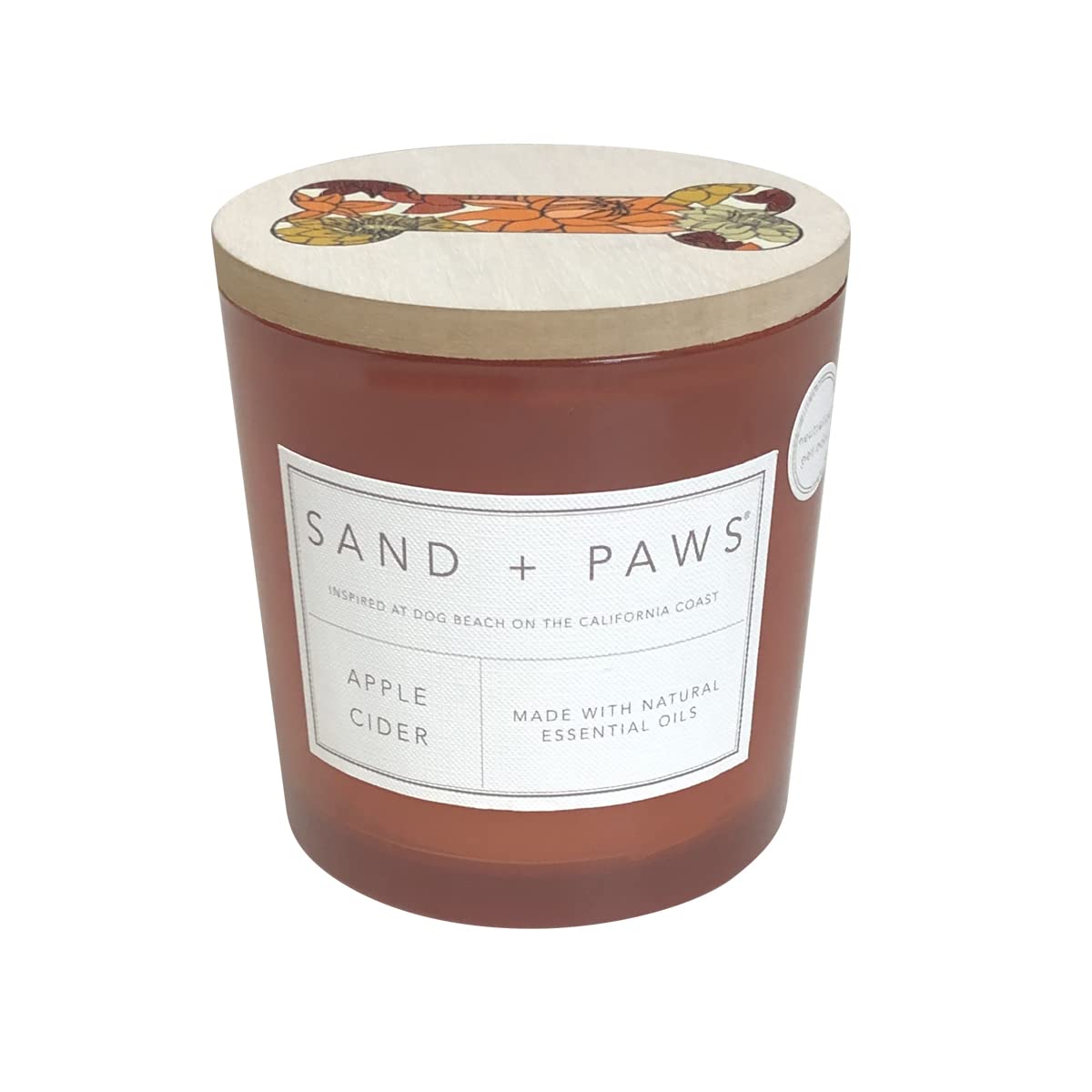 Sand + Paws Scented Candle - Apple Cider - Additional Scents and Sizes -Luxurious Air Freshening Jar Candles Neutralize pet Odor