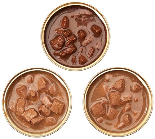 Amazon Brand - Wonder Bound Gourmet Wet Cat Food in Gravy Variety Pack (Turkey, Chicken, Beef), Poultry, Made in USA, 3 Ounce (P