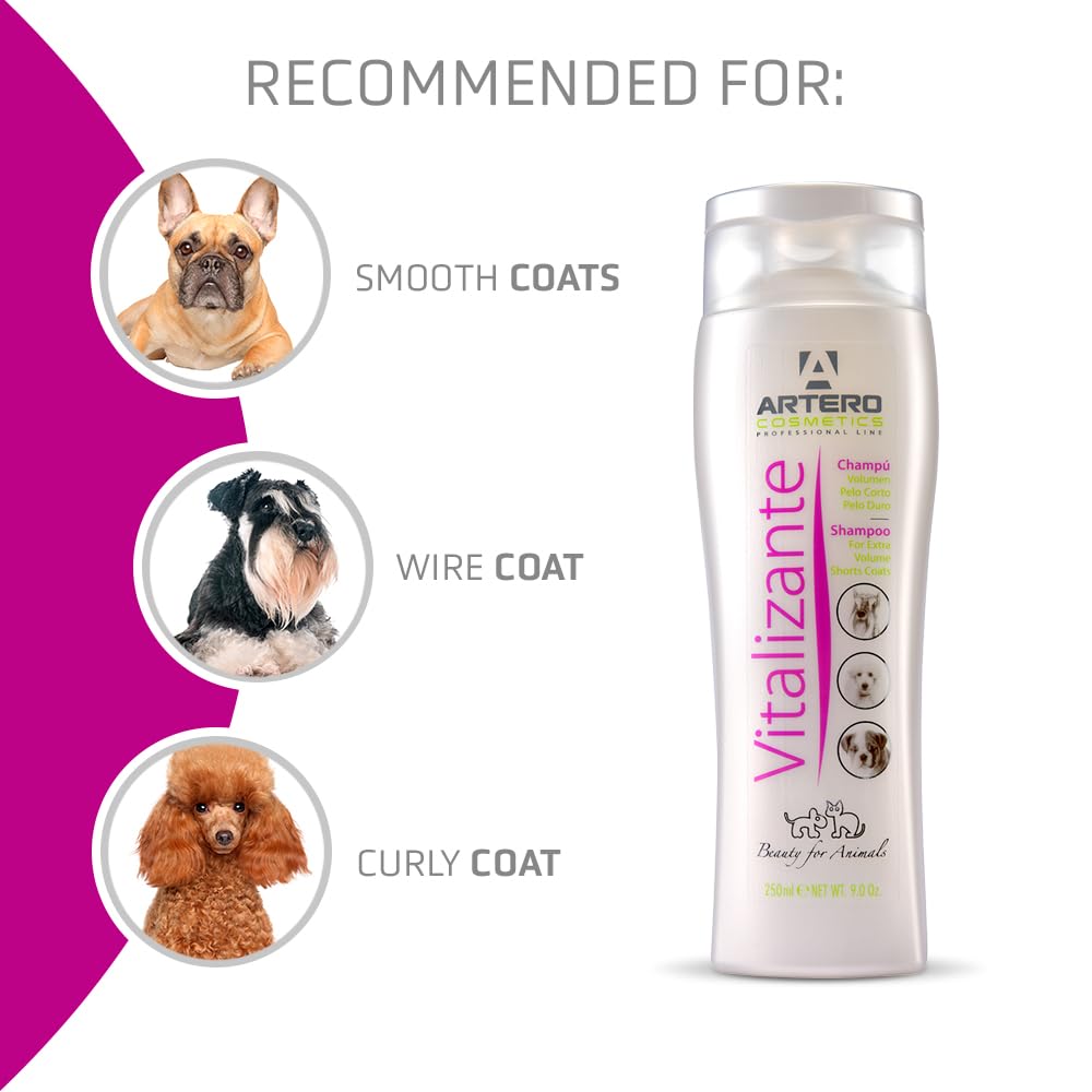 Artero Cosmetics Vitalizing Dog Shampoo 180.8 Oz - Volumizing, Gentle For Sensitive Skin