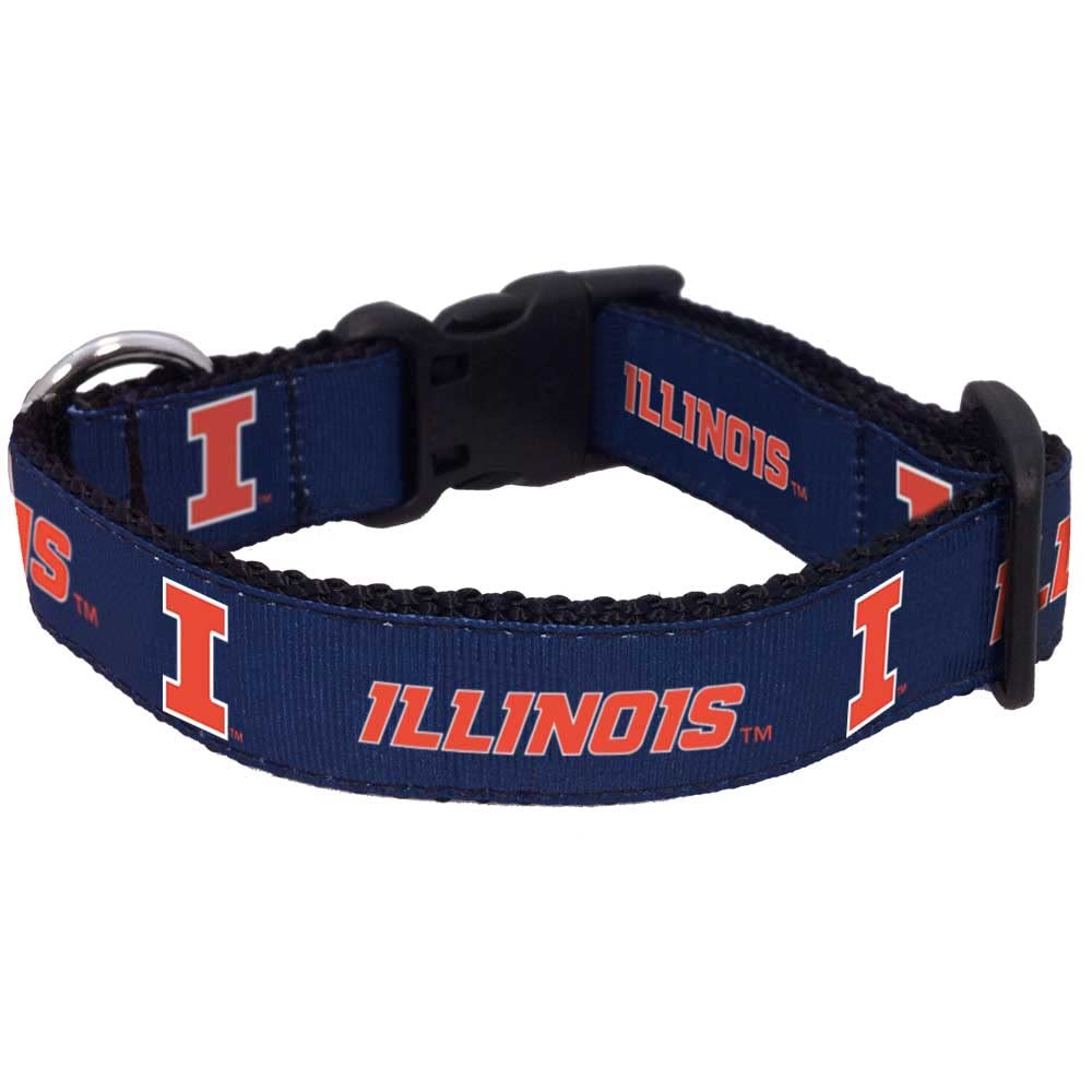 College Dog Collar (Large, Illinois)