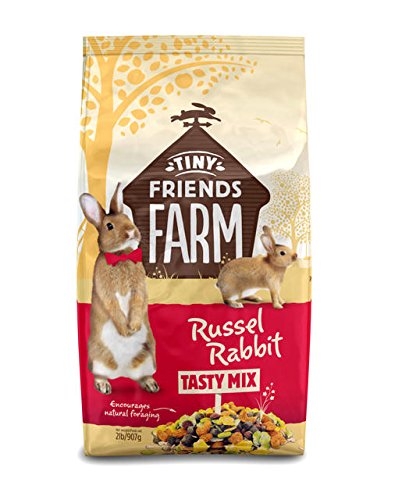 Supreme Tiny Friends Farm Russel Rabbit Tasty Mix, 2lb, Plastic, Black - Perfect Treat for Small Pets