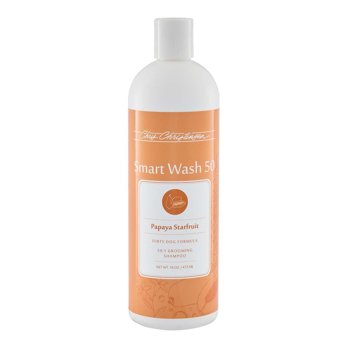 Chris Christensen Smartwash50 Papaya Starfruit Ultra Concentrated Dog Shampoo, Makes Up to 50 Bottles, Groom Like A Professional
