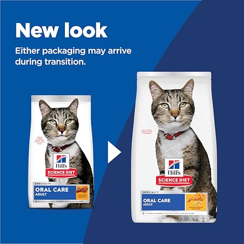 Hills Science Diet Oral Care, Adult 1-6, Plaque & Tartar Buildup Support, Dry Cat Food, Chicken Recipe, 3.5 lb Bag