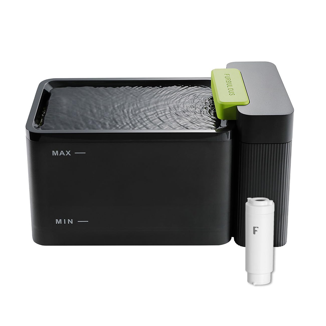 Furbulous True Clean-Drinking Automatic Water Dispenser with Ultrafiltration, 316 Stainless Steel & BPA-Free Tray, 3.3L/112oz La