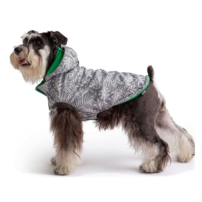 Gf Pet Green Reversible Elasto-Fit Dog Raincoat, Medium
