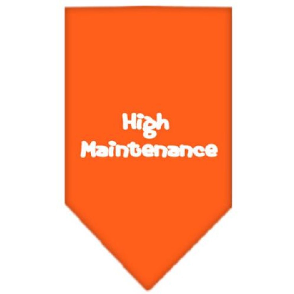 Mirage Pet Products High Maintenance Screen Print Bandana Orange Large