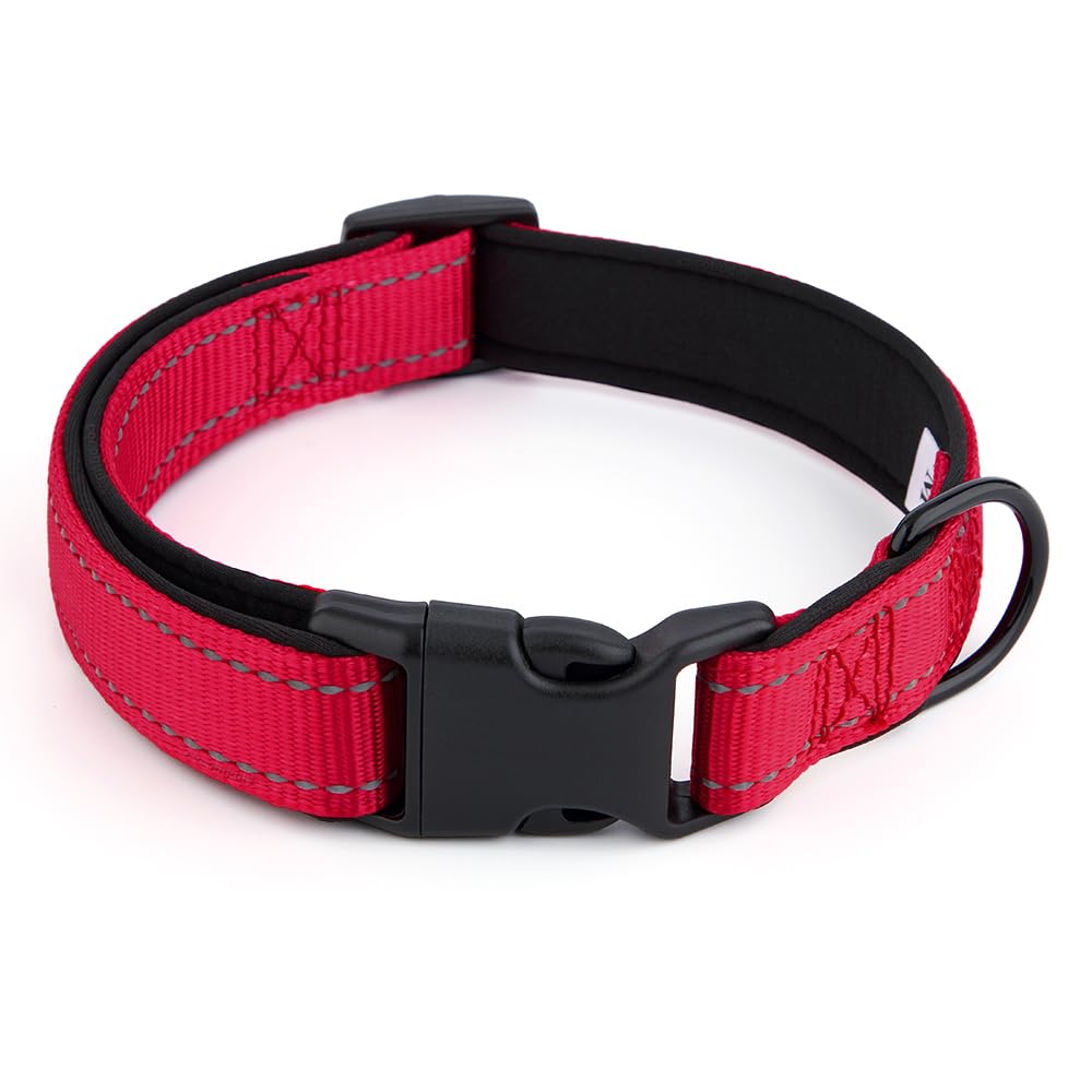 Petz R Us Reflective Nylon Dog Collar  Stylish, Durable, And Built For Safety  Hot Pink  S