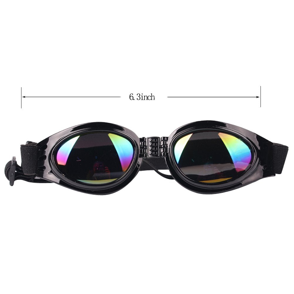 Pet Glasses Dog Sunglasses Dog Glasses Golden Retriever Samoyed Sunglasses Goggles Big Dog Sunglasses (Black)