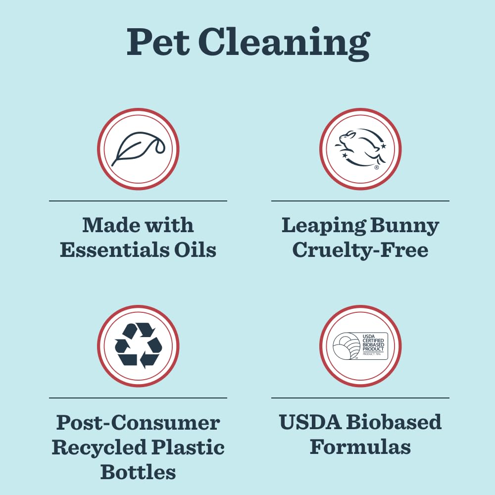 Mrs. MEYERS Clean Day Pet Cleaning Kit, includes Pet Stain & Odor Fighter 28oz and Odor Neutralizer 28oz, Coconut Leaf