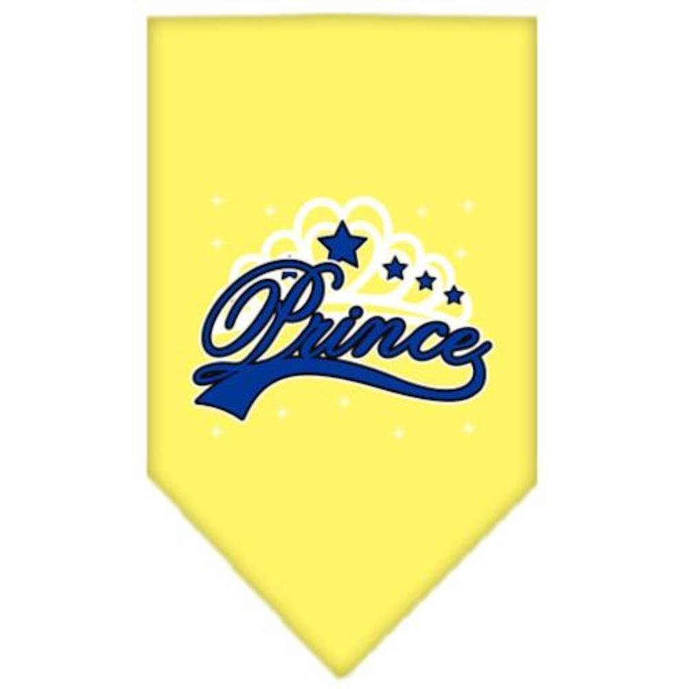 Mirage Pet Products I'm a Prince Screen Print Bandana for Pets, Large, Yellow