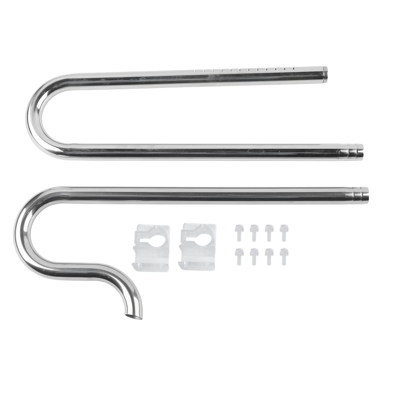 Aquarium Inflow Pipe, Lily Pipe Skimmer Stainless Steel Outflow Oil-Film Skimmer Filter Pipe Fish Tank Supplies (16/22mm)