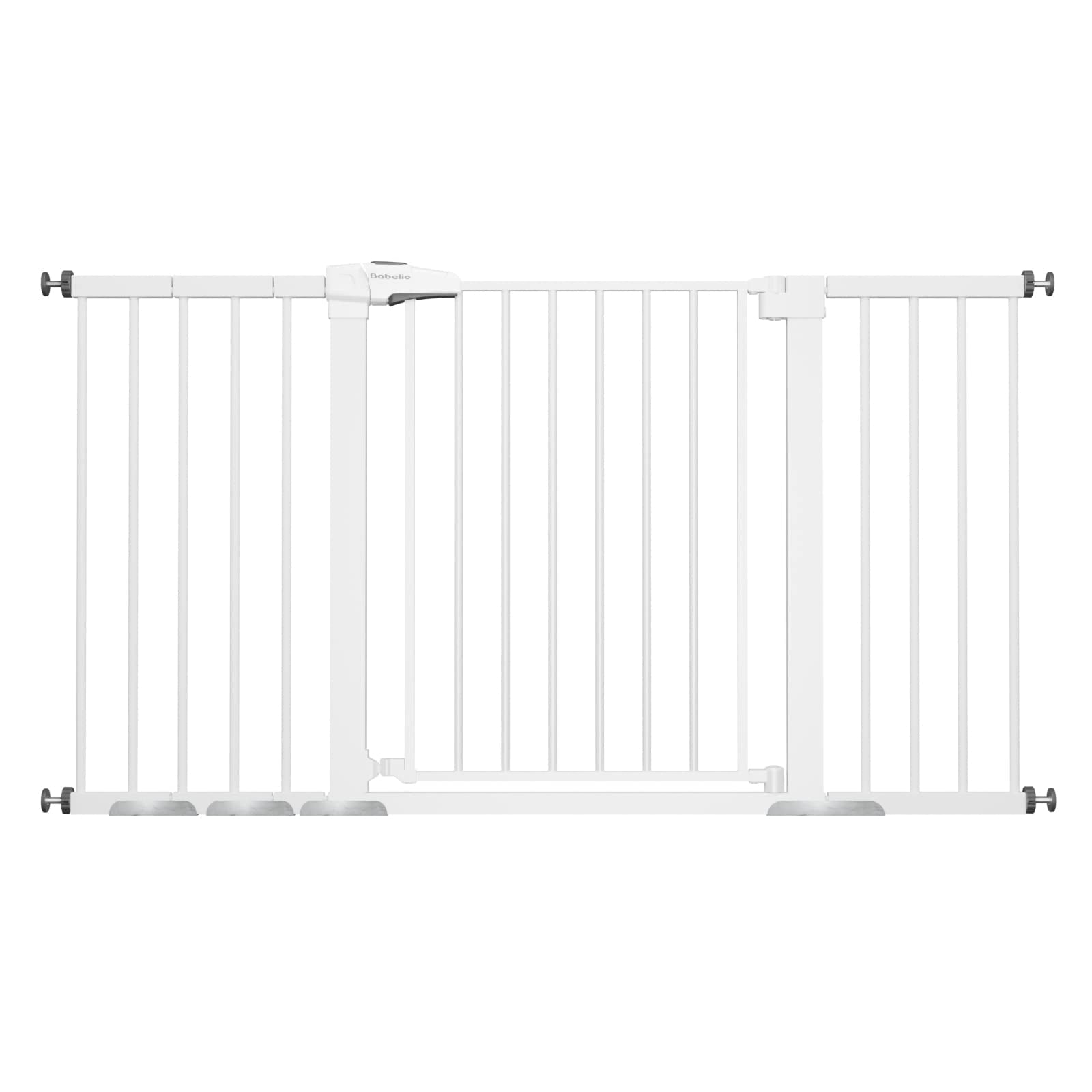 BABELIO 29-55 Inch Extra Wide Baby/Dog Gate, PressGuard P7, Metal Auto Close, Pressure Mounted Pet Door for Doorways, NO Need To