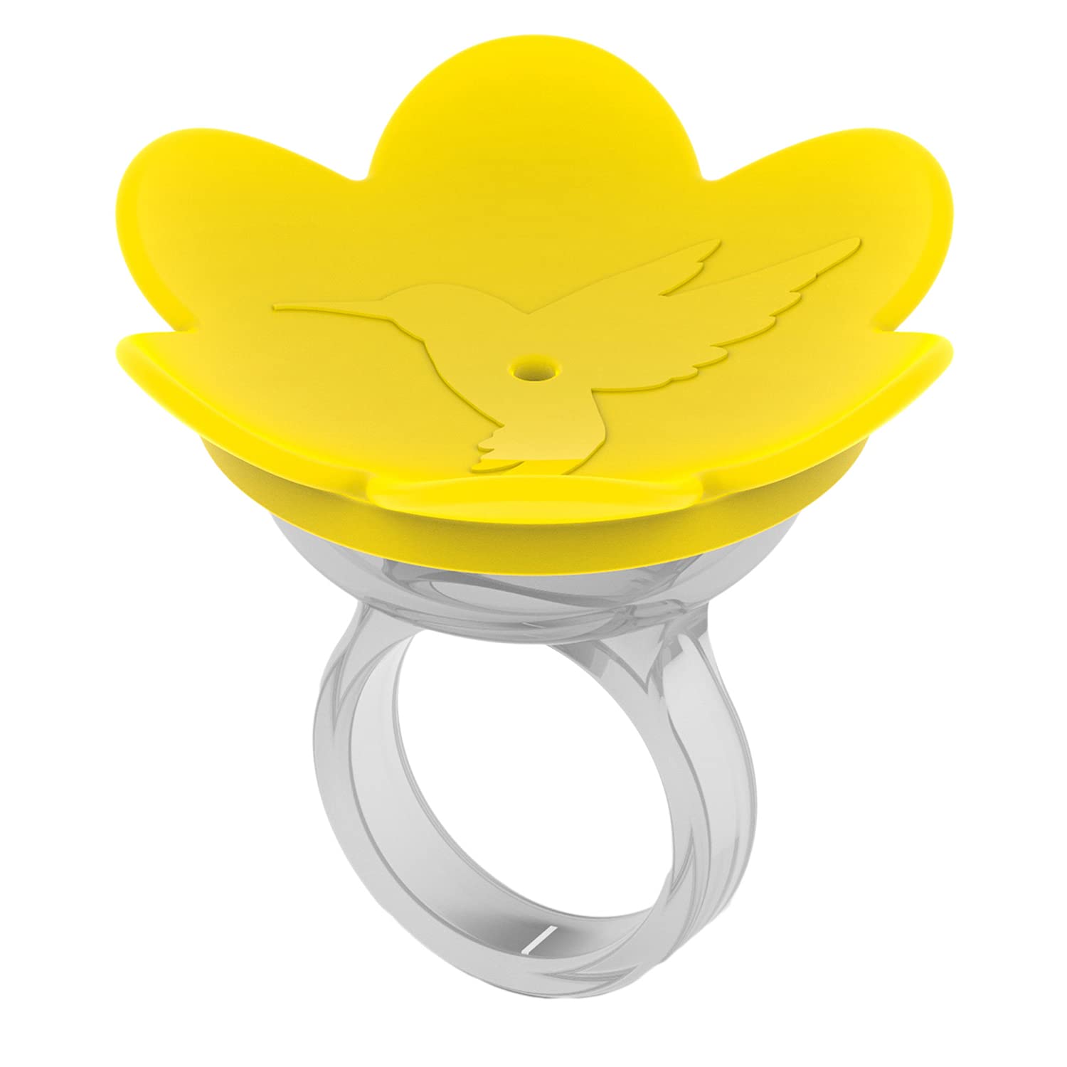 ZUMMR Hummingbird Ring Feeder (Yellow) - Hand Feed Hummingbirds Right in Your Backyard. Get up Close and Personal with Nature. P
