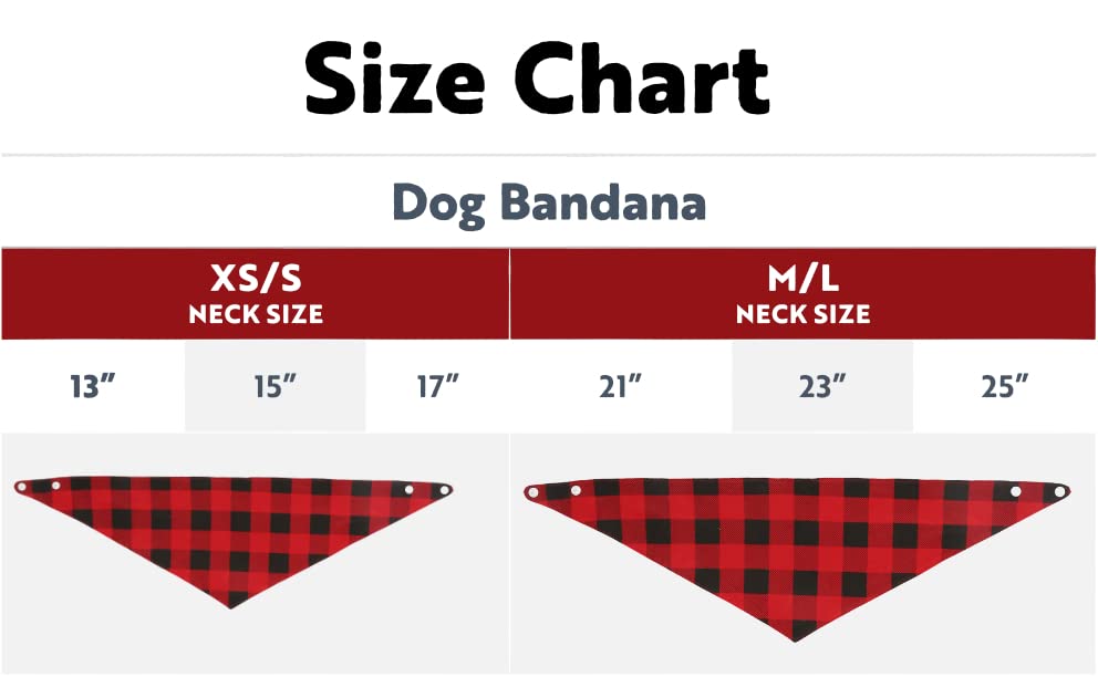 Lazy One Reversible Dog Bandana, Cute Accessories For Pets, Plaid (Medium/Large, Don'T Wake The Bear)