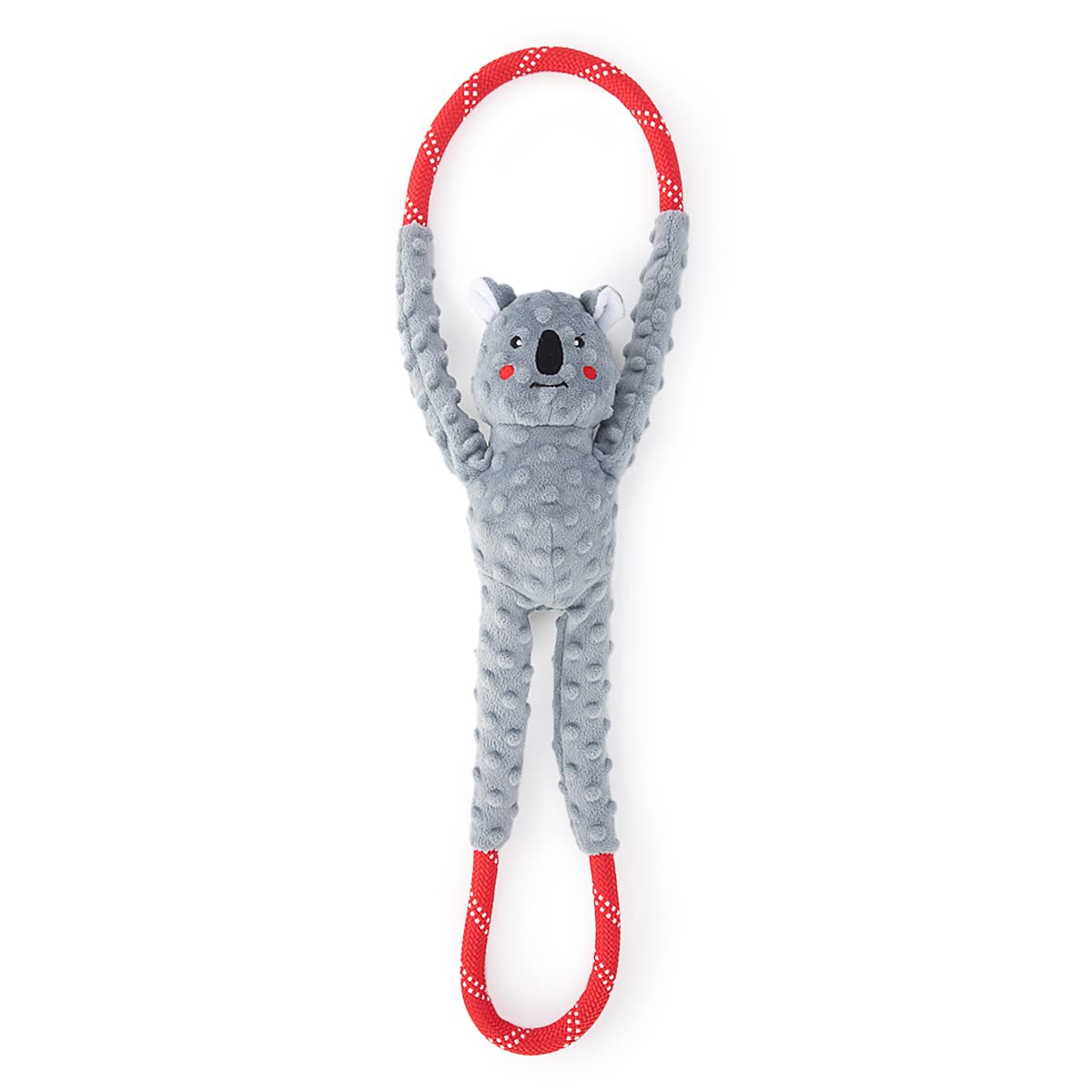 ZippyPaws - RopeTugz Koala Dog Toy - Durable Rope, Squeaky Chew Toy, Perfect for Tug of War, Suitable for Small, Medium, and Lar