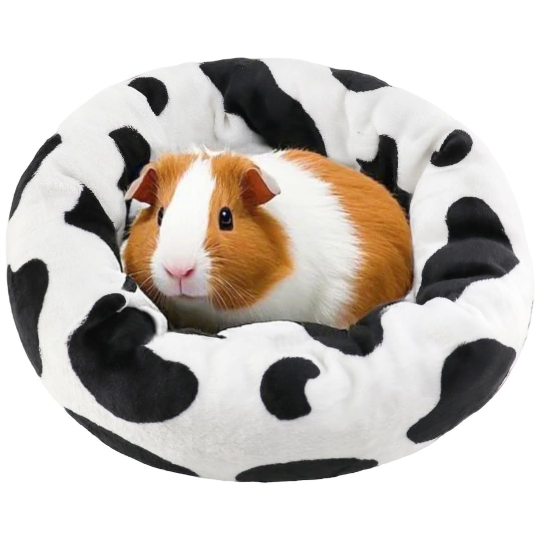 Hendshe Guinea Pig Bed Soft Washable Donut-Shaped Burrowing Pet Bed For Dwarf Rabbits, Hedgehogs, Chinchillas, Ferrets, Rats Sma