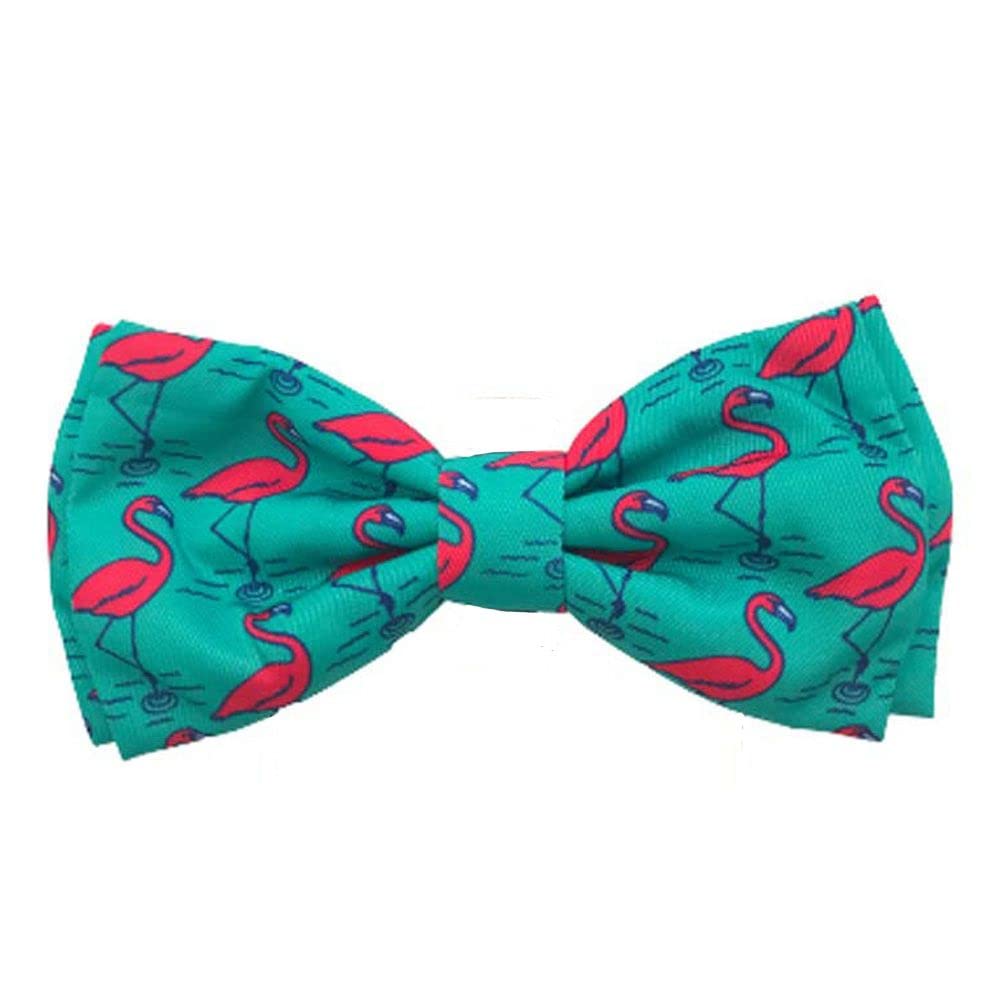 Huxley & Kent Bow Tie For Pets - Flamingo (Large) - Bow Tie Collar Attachment - Dog & Cat Fun Bow Ties - H&K