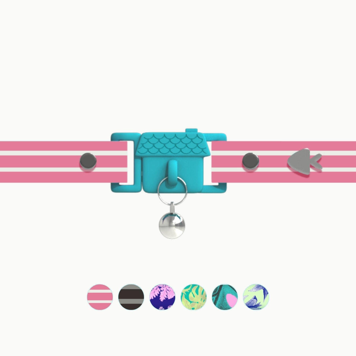 Kittyrama Bermuda Cat Collar With Bell. Cat Friendly Award Winner. Approved By Vets And Cat Experts. Breakaway Cat Collars Quick
