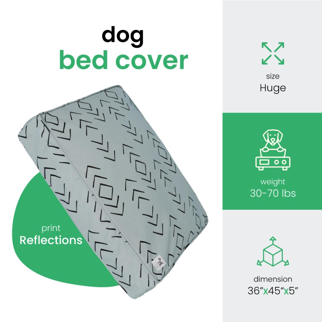 Molly Mutt Huge Duvet Cover, Reflections, Blue/Gray With Black Arrows, 36''X45''X5''